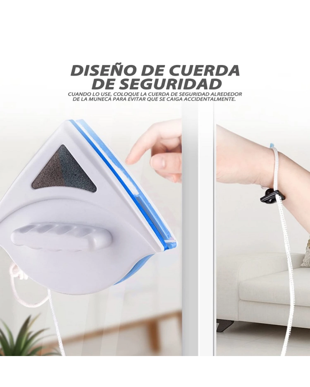 Limpia vidrios Magnético De Doble Cara, Limpiador de Ventanas con Imán