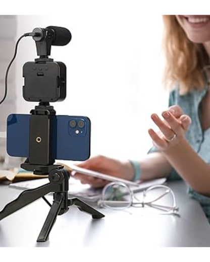 Kit para crear contenido 🔥Trípode + Luz Led + Micrófono⚡️